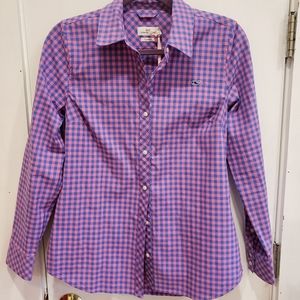 Vineyard Vines Gingham pink blue button down shirt- NEW